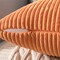 MIULEE Pack of 2 Fall Orange Pillow Covers 18x18 Inch Soft Boho Striped Corduroy Throw Pillow Covers Set Decorative Square Cushion Cases Pillowcases for Sofa Bedroom Couch